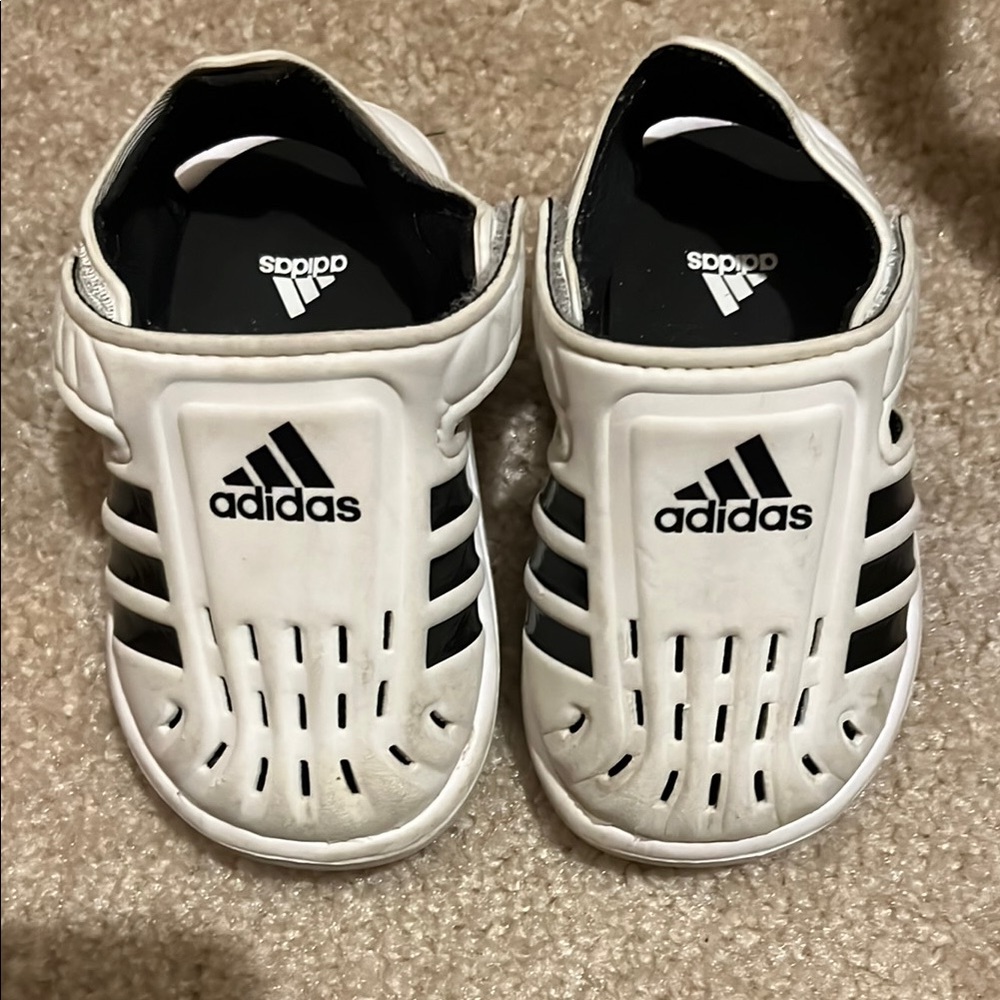 Adidas Kids White and Black Shoes